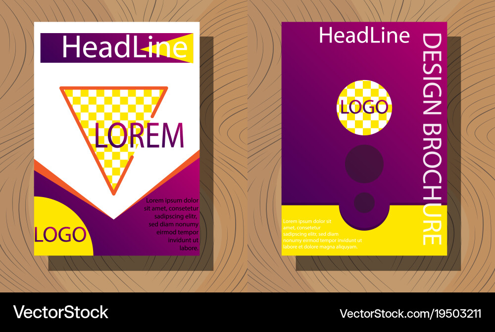 Set of layout background for art template vector image