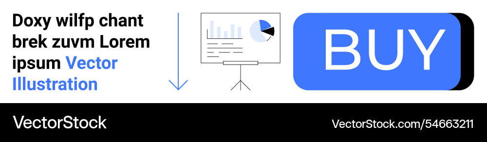 Simplified diagram with buy button chart Vector Image
