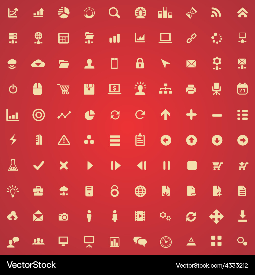 100 development soft icons vector image