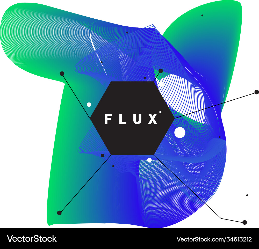 3d colorful wave background dynamic flux effect Vector Image