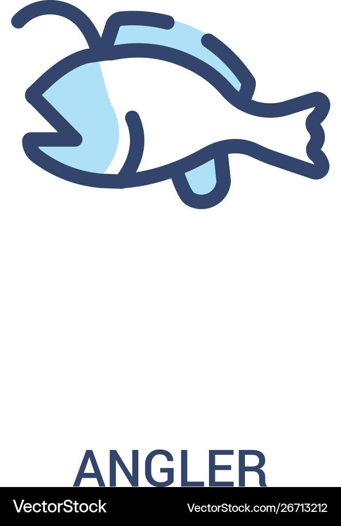 Angler concept 2 colored icon simple line element Angler concept 2 colored icon simple line element Vector Image