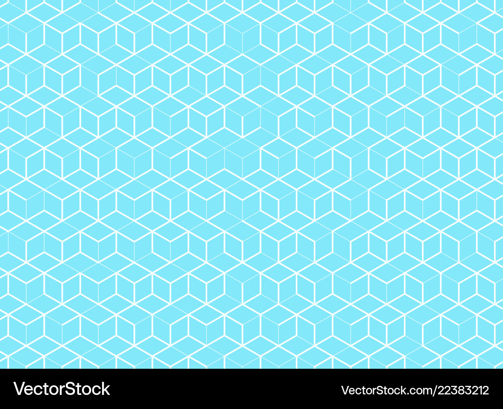 Blue Cube Pattern - Geometric Background vector image