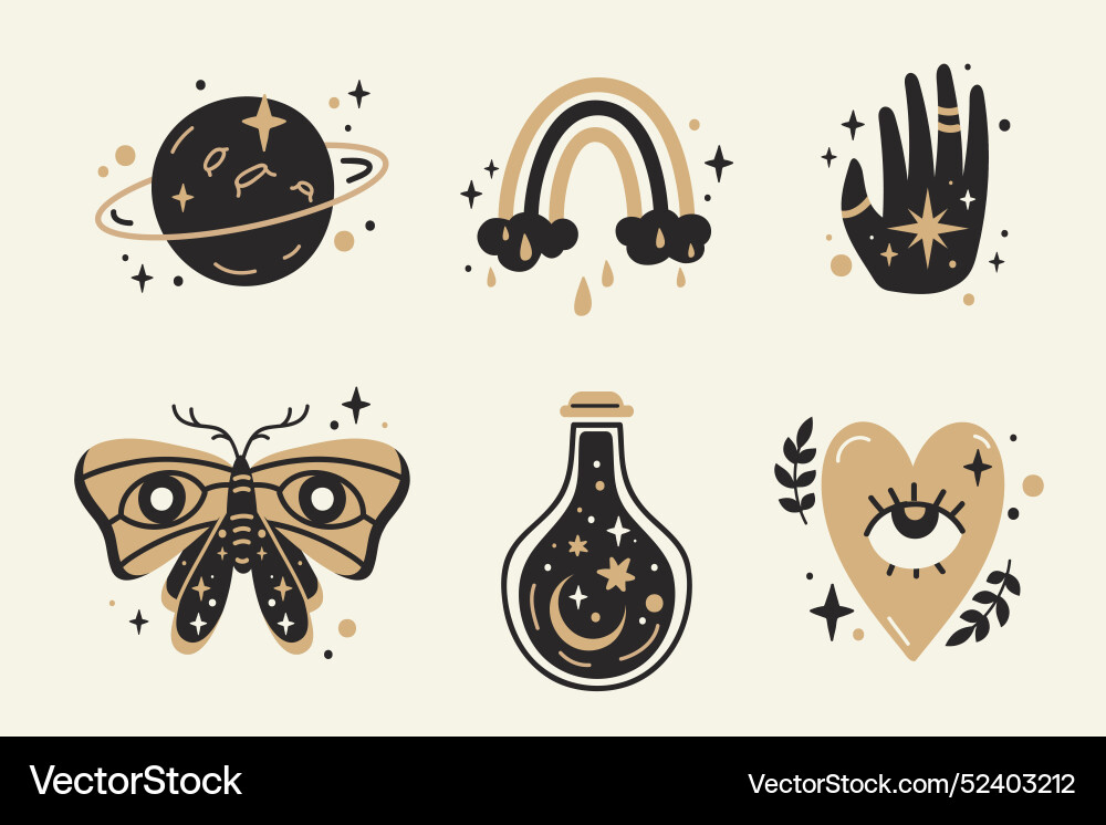 Boho elements collection Royalty Free Vector Image