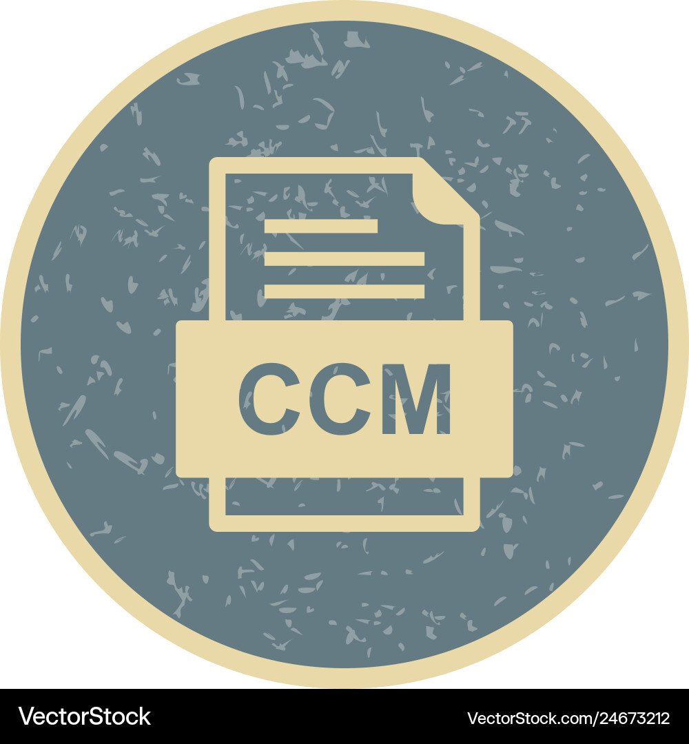 Ccm file document icon Vector Image