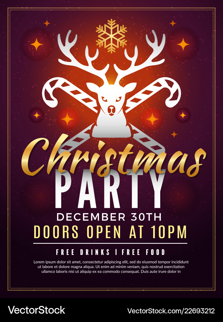 Christmas invitation holiday new year party Christmas invitation holiday new year party vector image