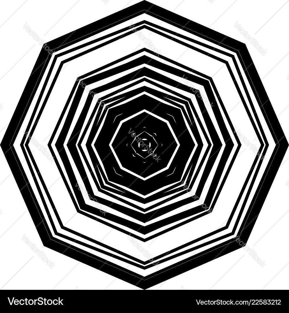 Circular geometric element concentric radial Circular geometric element concentric radial vector image