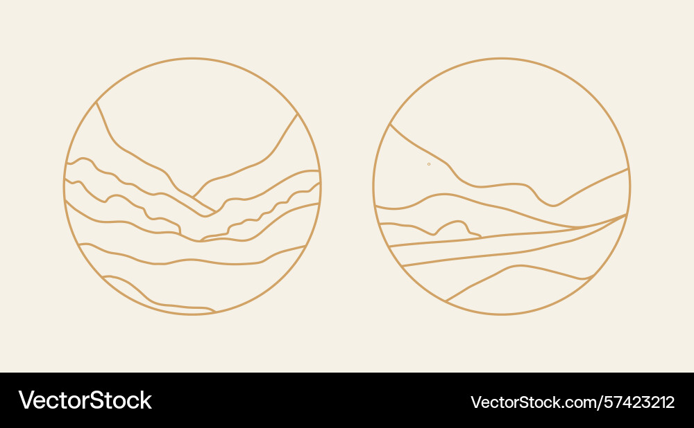 Circular simple in linear style Circular simple in linear style vector image