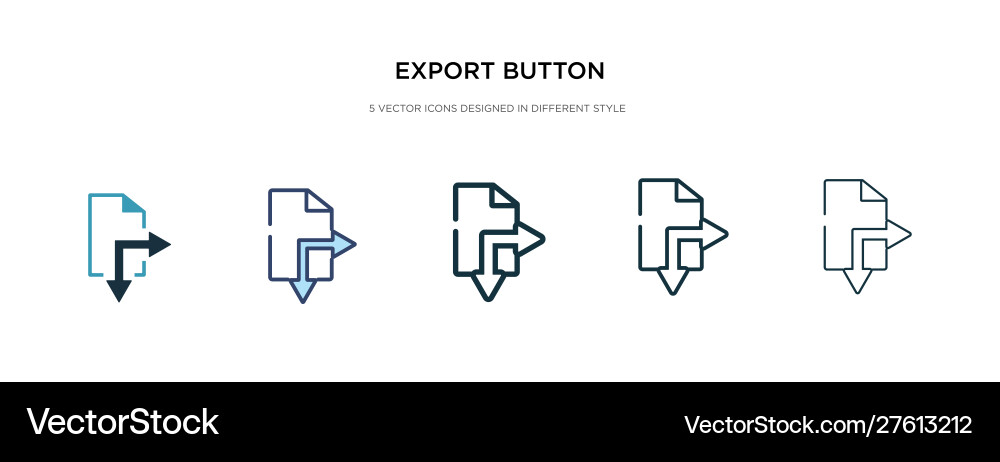 Export Schaltfläche Symbol in verschiedenen Stil zwei Export Schaltfläche Symbol in verschiedenen Stil zwei vektorbild