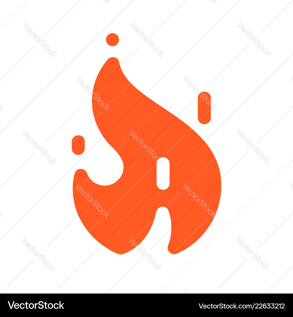 Fire flames with sparks new orange icon Fire flames with sparks new orange icon vector image