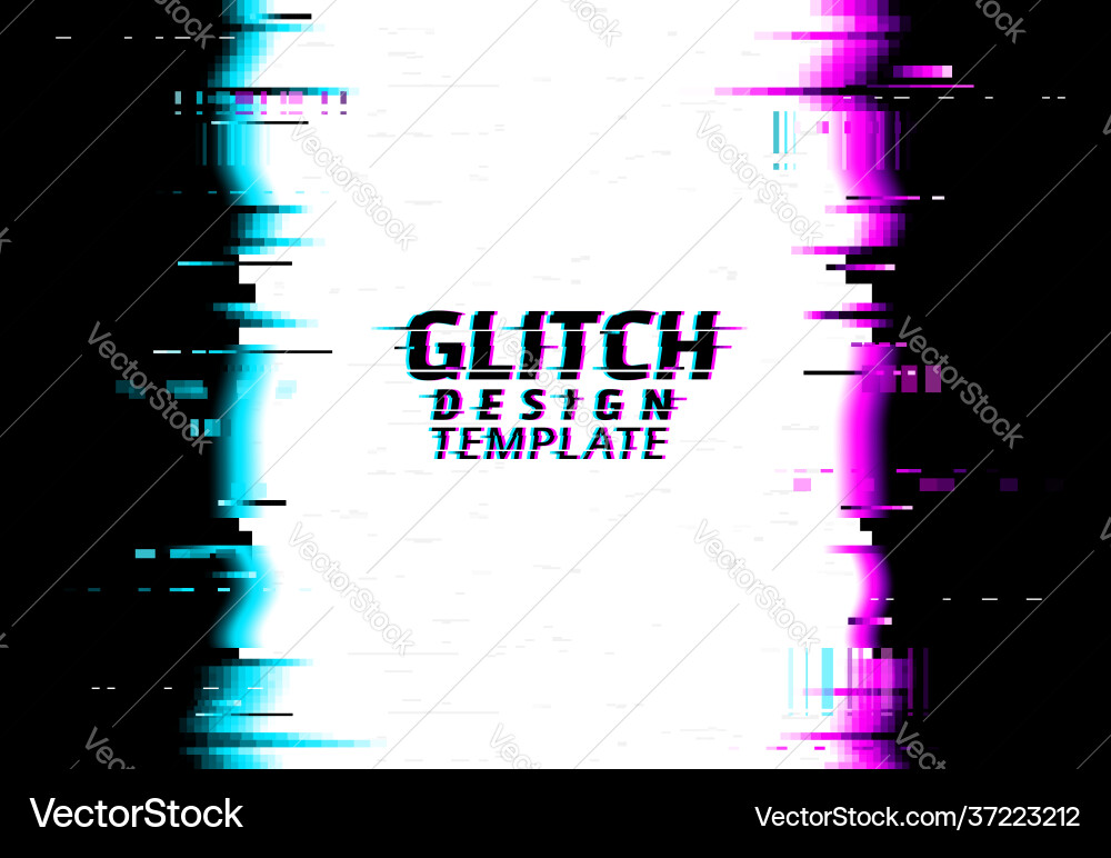 Glitch on screen video signal error design effect Glitch on screen video signal error design effect vector image