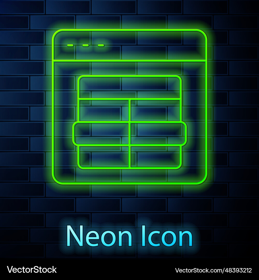 Glowing neon line mysql code icon isolated Glowing neon line mysql code icon isolated vector image