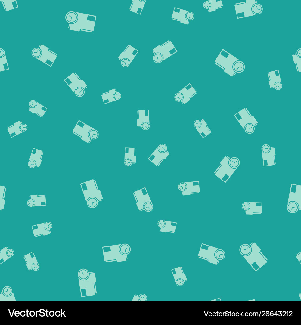 Green document folder with clock icon isolated Green document folder with clock icon isolated vector image