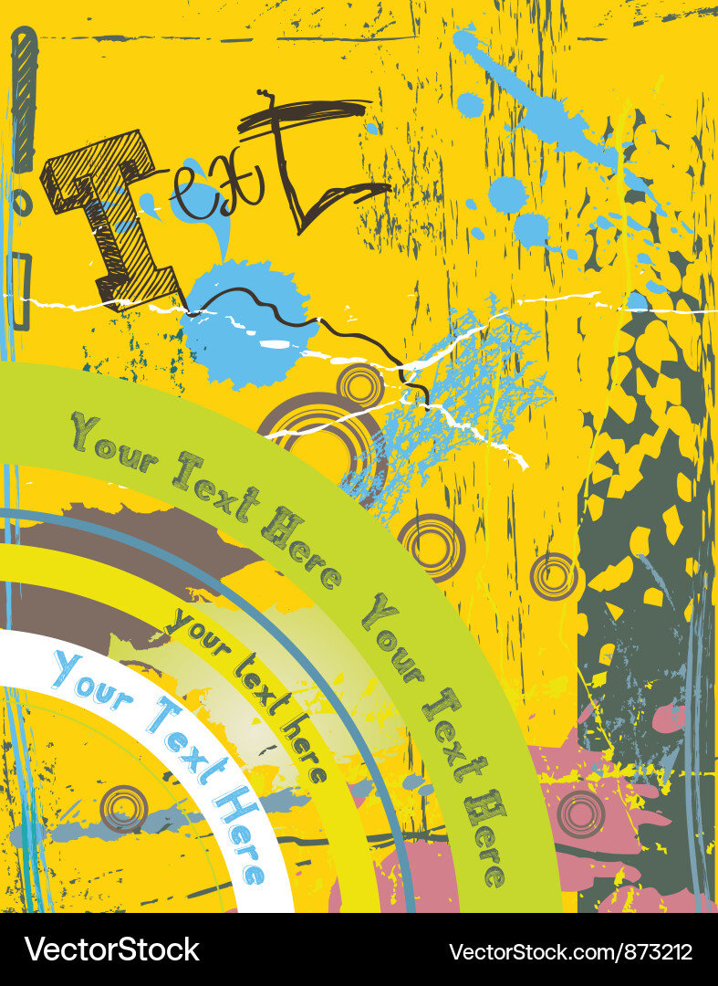 Grunge background with text vector image