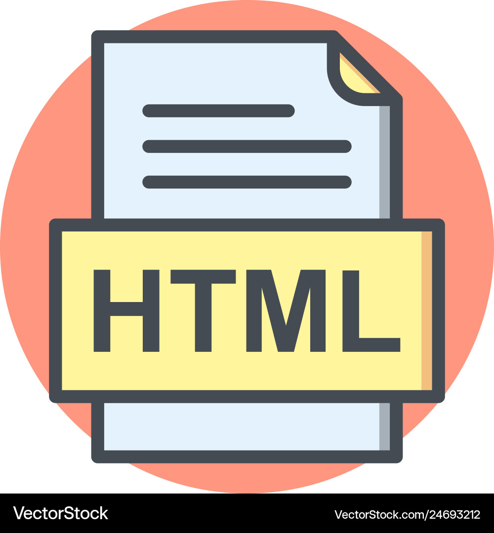 Html file document icon Vector Image