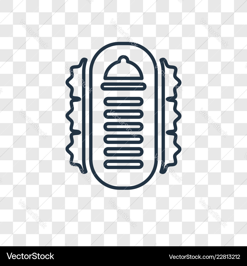 Menu concept linear icon isolated on transparent Menu concept linear icon isolated on transparent vector image