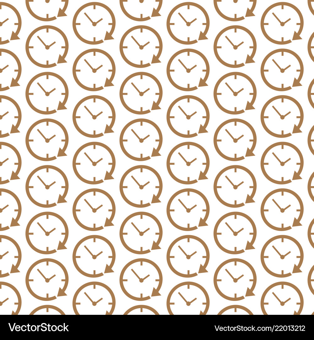 Pattern background 24 hour clock icon vector image