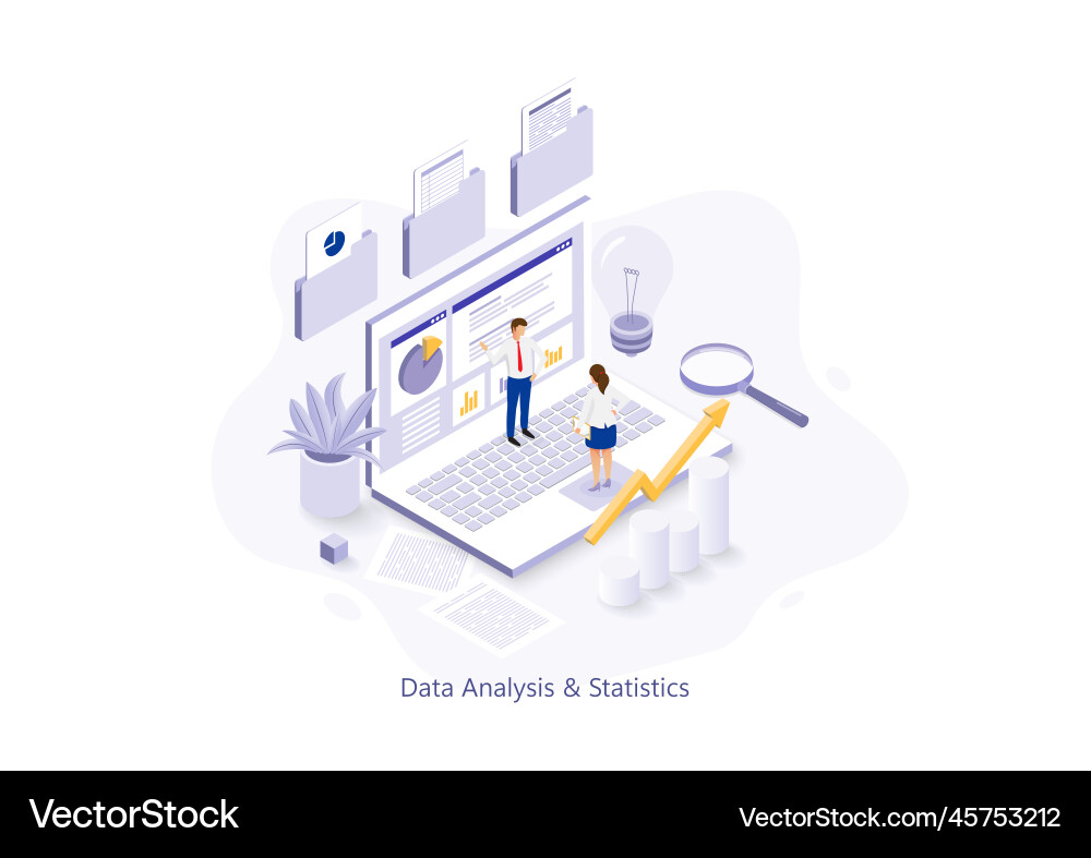 People characters working with data analysis People characters working with data analysis Vector Image
