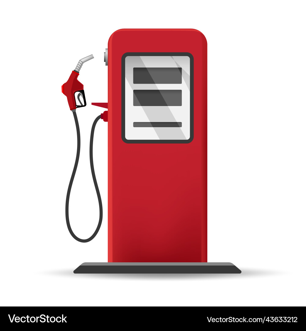 Retro Gas Pump - Vintage Style Vector Image