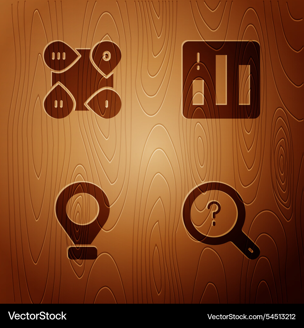 Set unknown search infographic element location Set unknown search infographic element location vector image