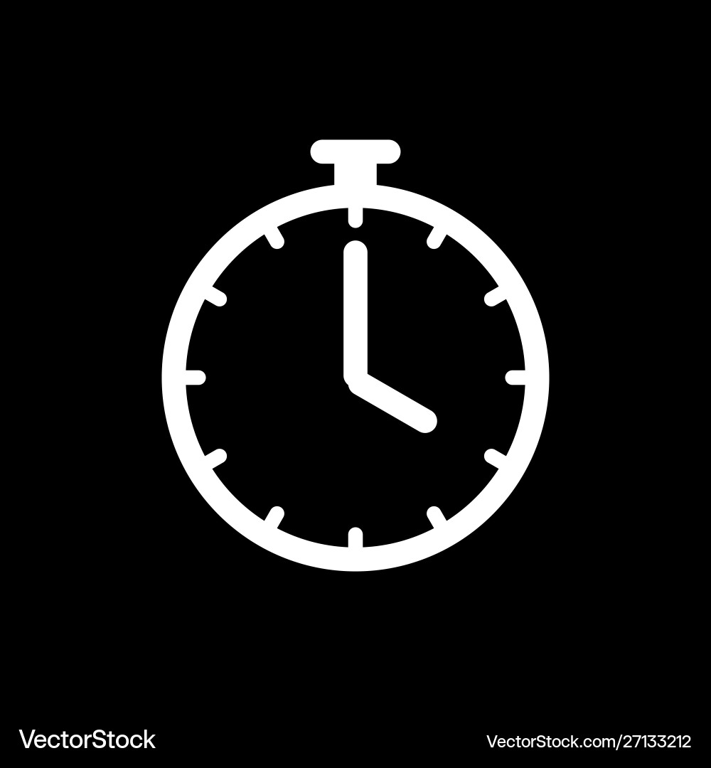 Timer Uhr Icon ui einfach Stil flach vektorbild