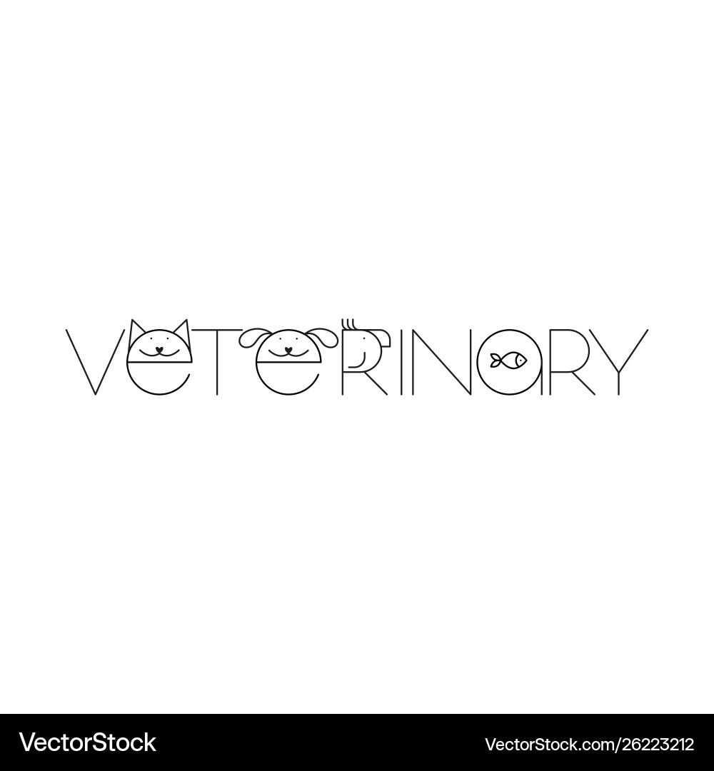 Veterinary design template vector image