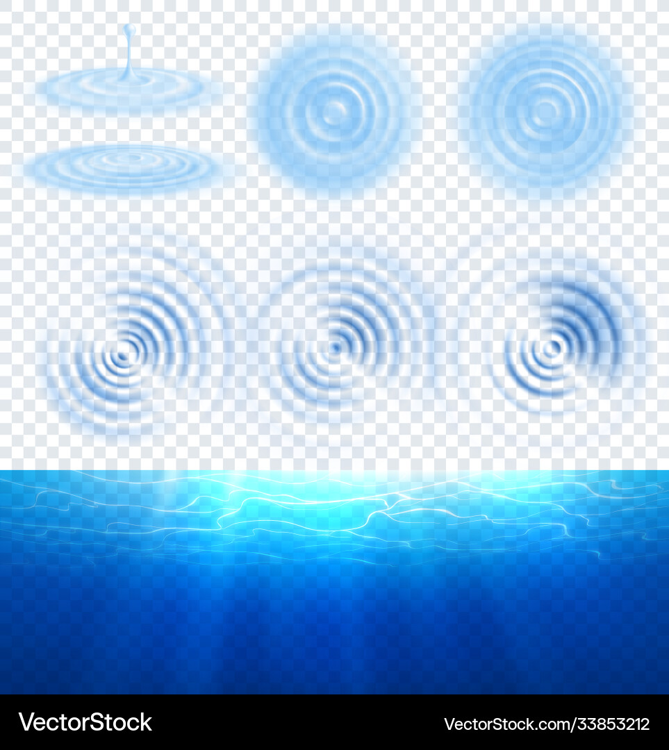 Water Ripple Icon Set - Realistic – Royalty-Free Vector | VectorStock, image size:963x1080
