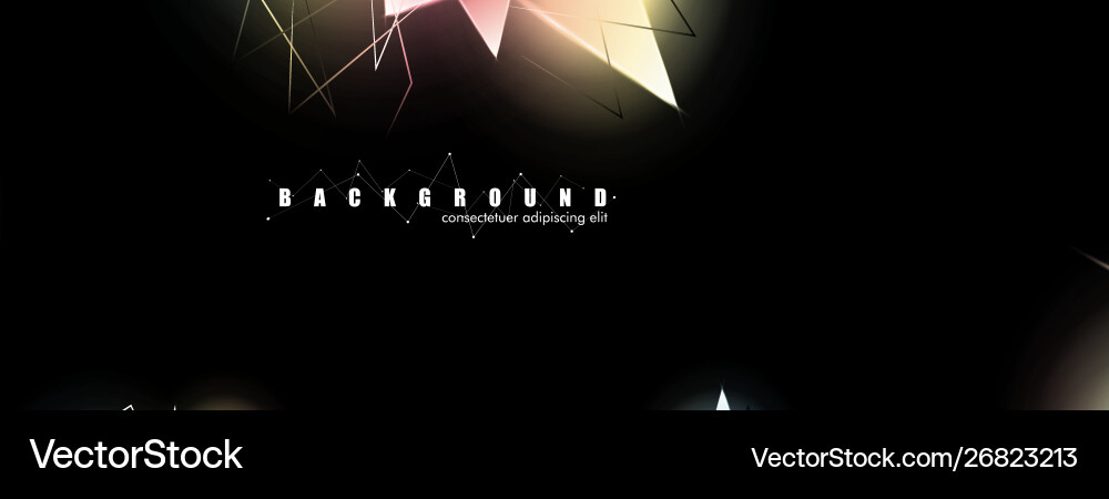 Abstract background with glowing triangles vector image