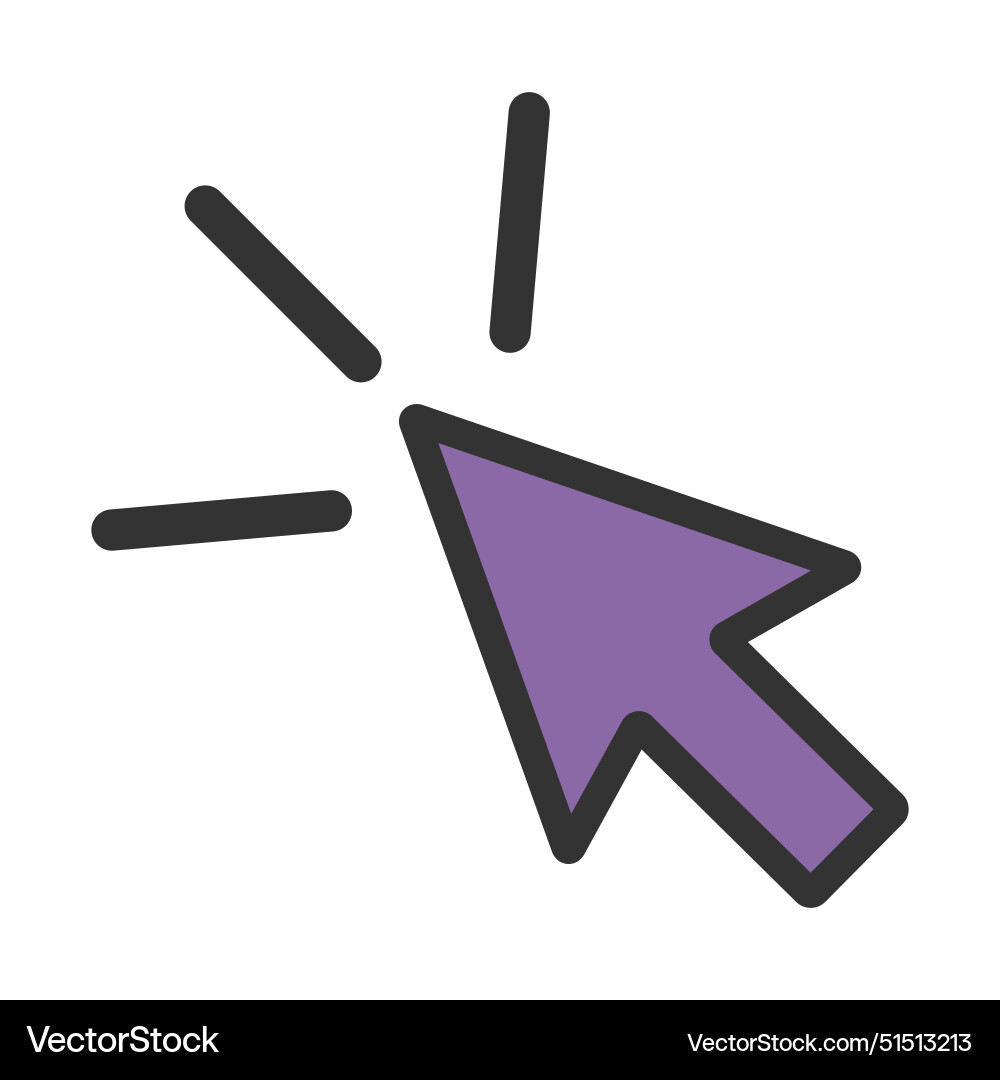 Click icon arrow mouse web button cursor digital vector image