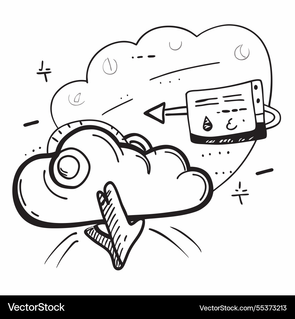 Cloud and code with development wording concept Cloud and code with development wording concept vector image