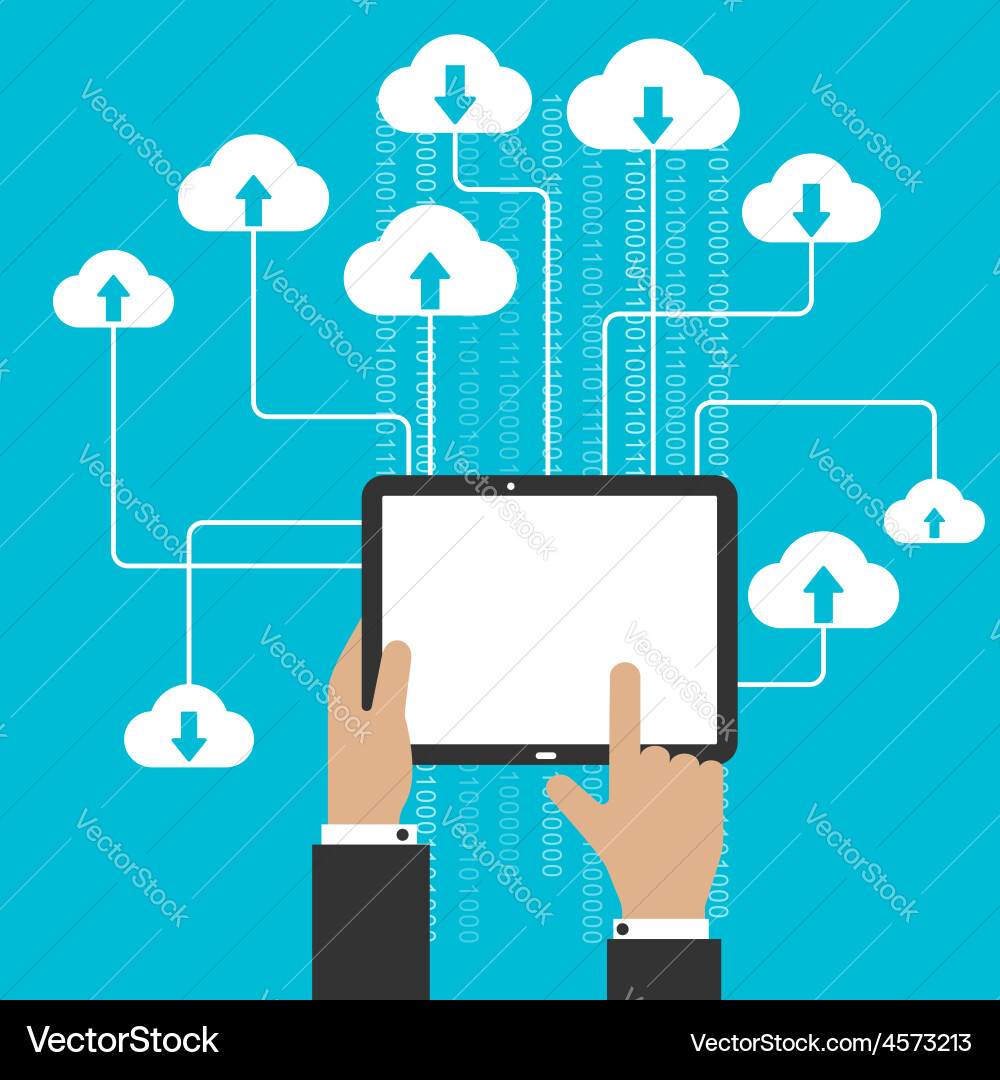 Cloud Computing & Data Storage vector image