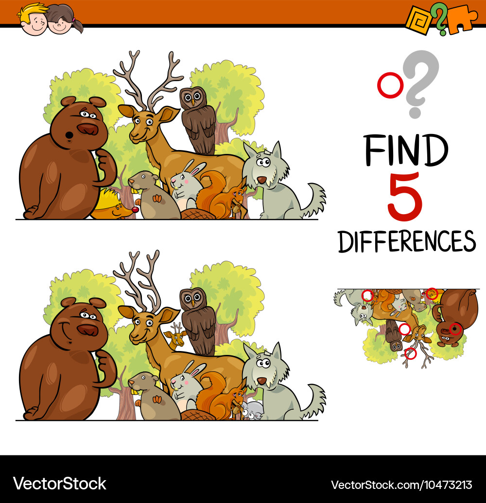 Differences game for children Vector Image