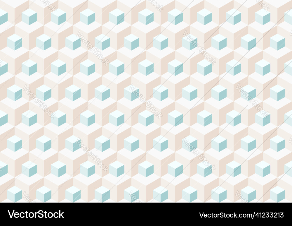 Isometric pattern of small and large pastel cubes Isometric pattern of small and large pastel cubes vector image