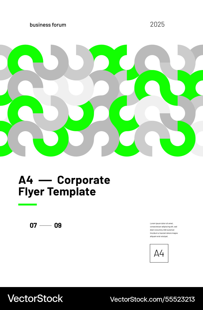 Layout template for events or business related Vector Image