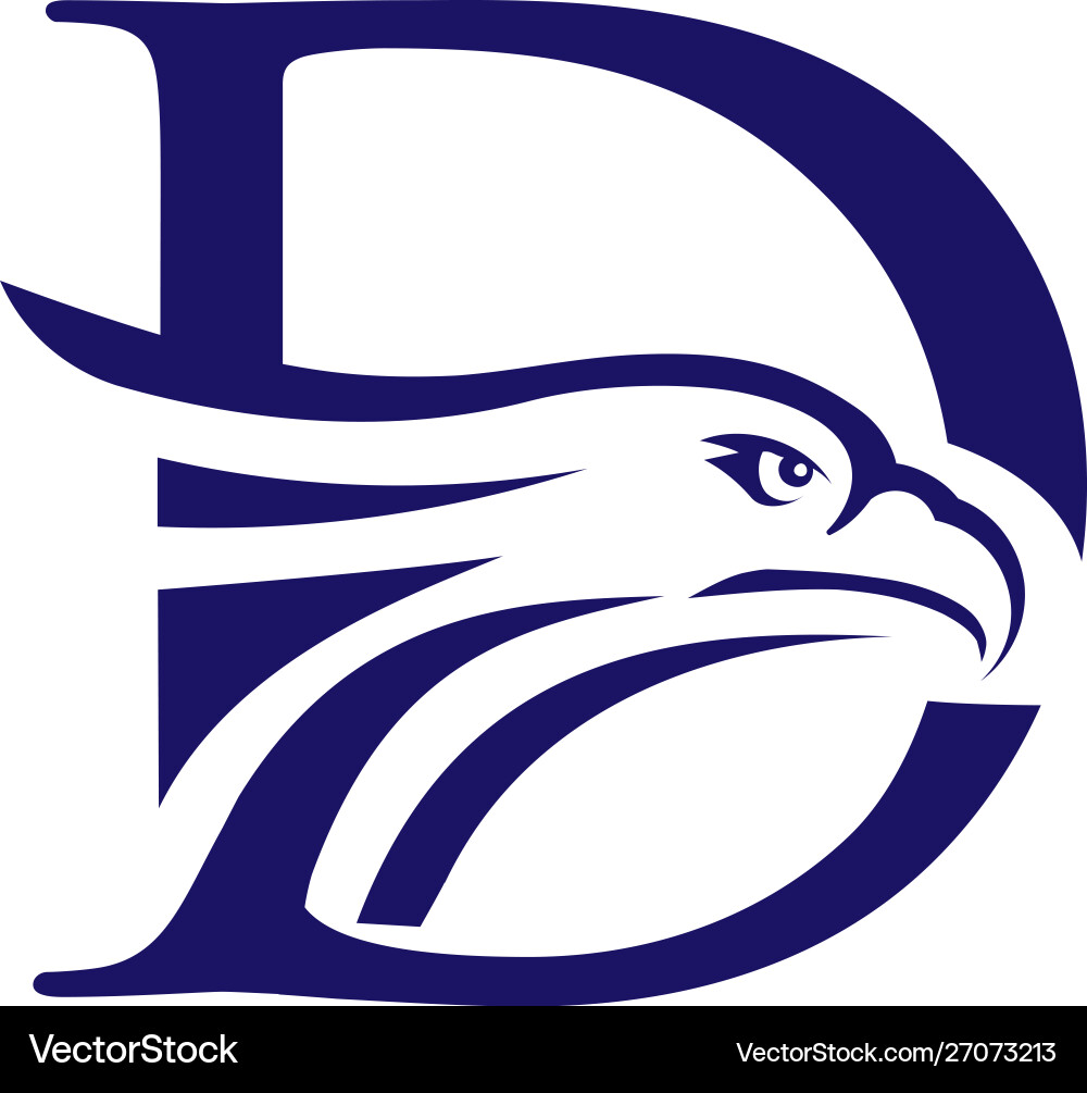 Letter D Eagle Logo - Corporate Identity Vector Image
