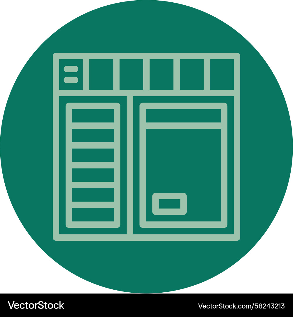 Multi-Color Menu Line Icon Vector Image