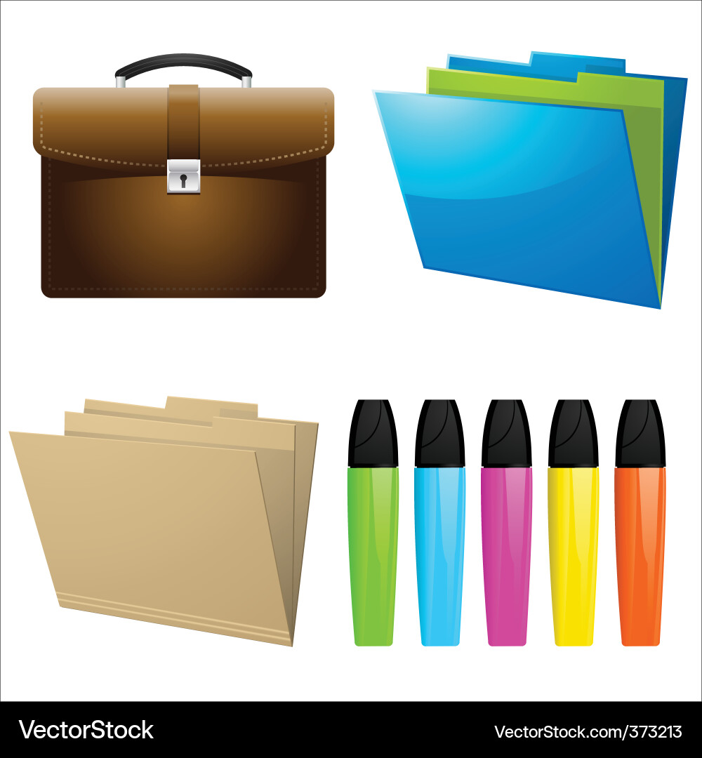 Office icons and elements Vector Image