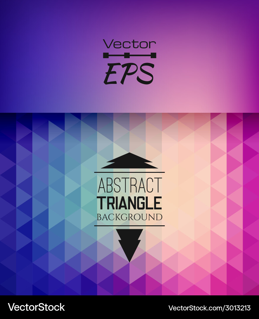 Retro mosaic pattern of geometric triangle shapes vector image