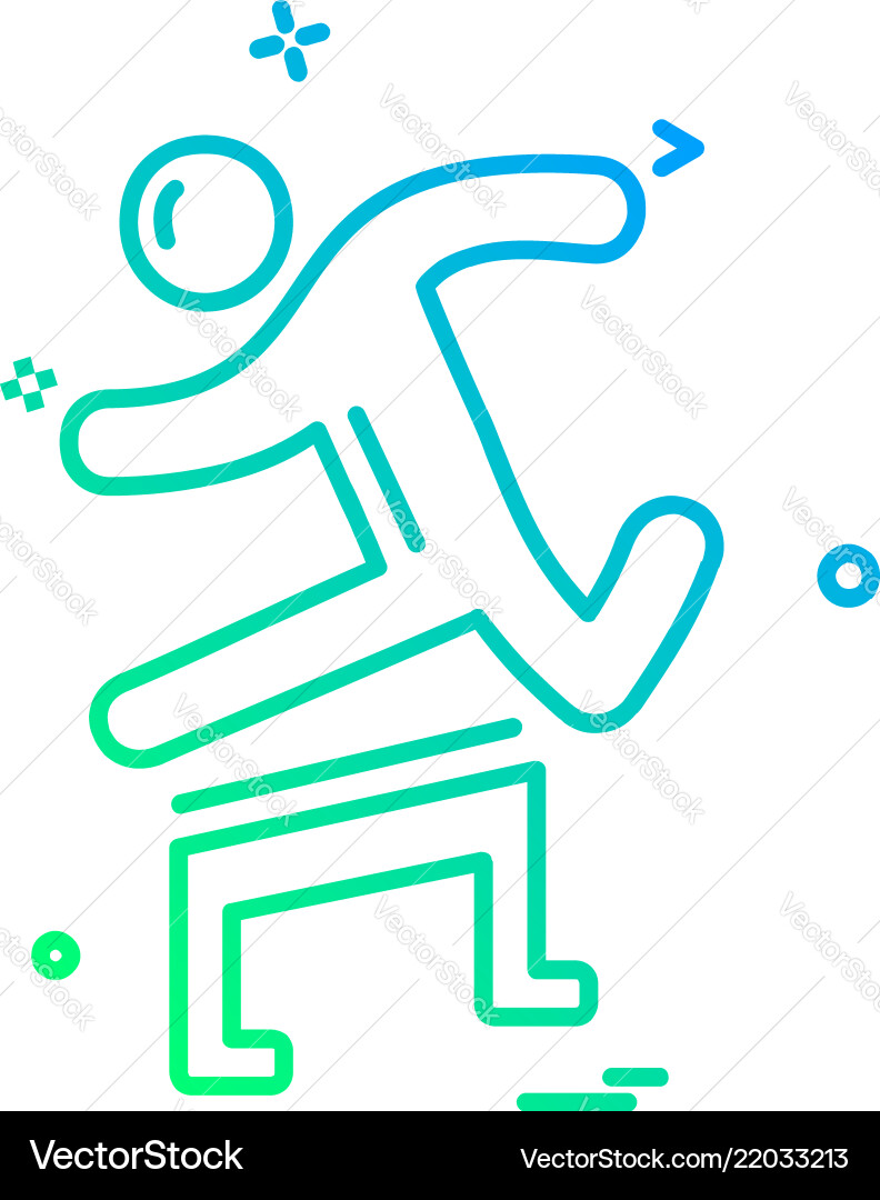 Running icon design Running icon design vector image