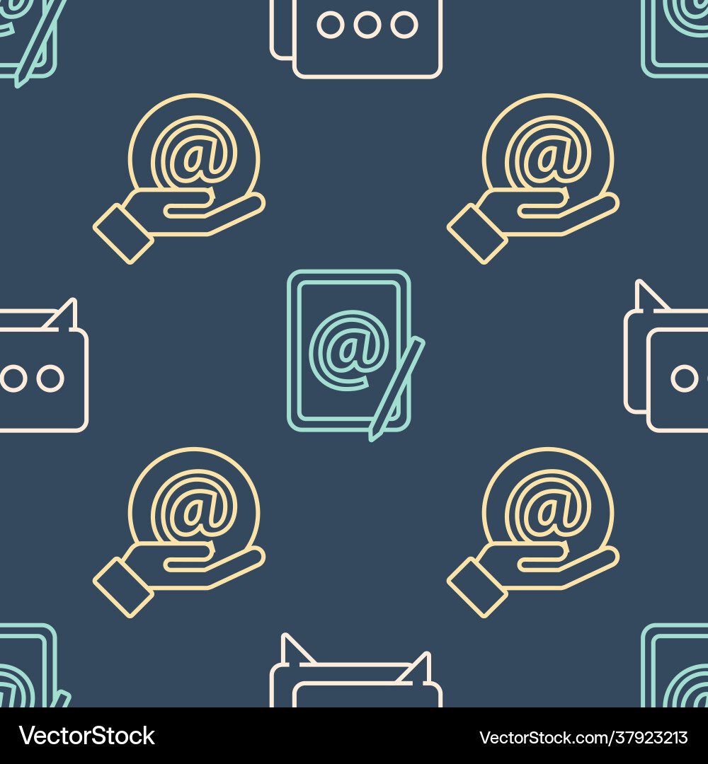 Set line speech bubble chat mail and e-mail Set line speech bubble chat mail and e-mail vector image