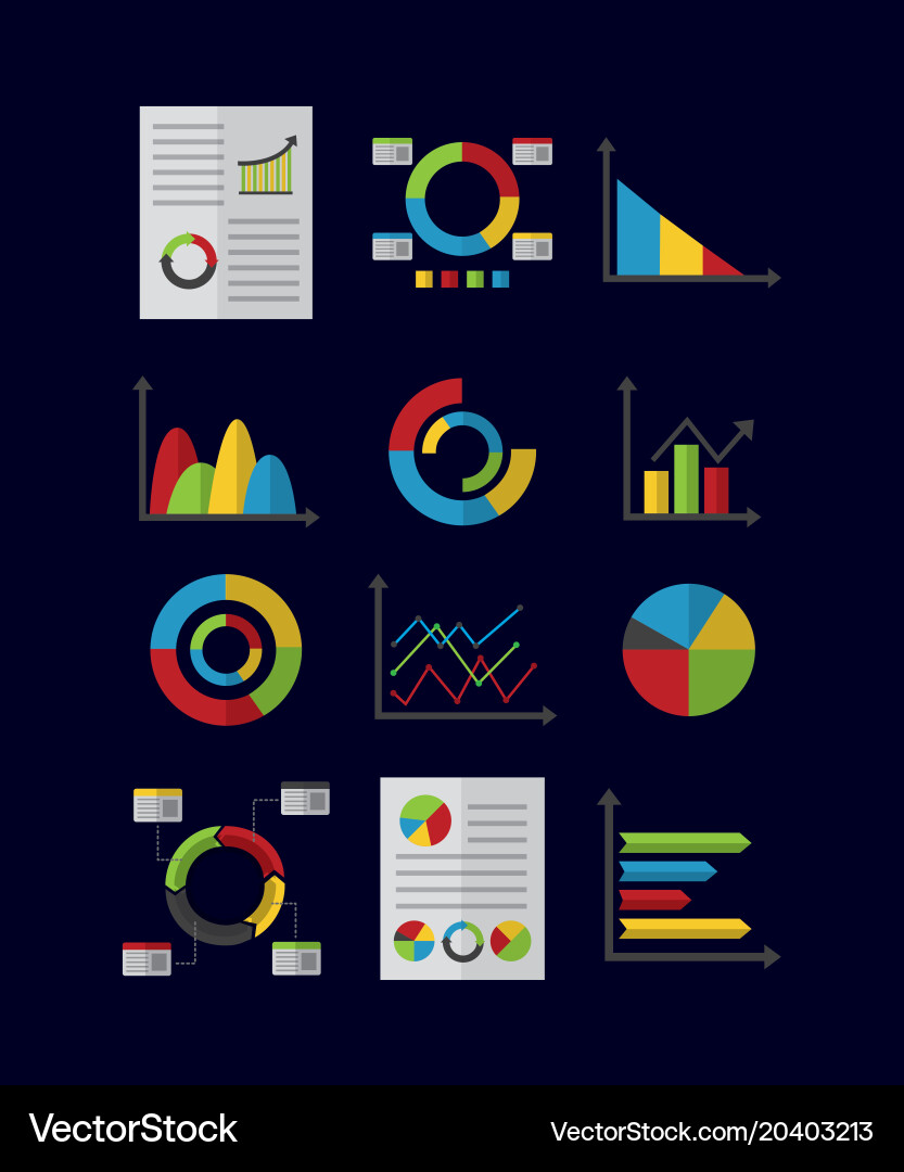 Statistics analysis data Vector Image