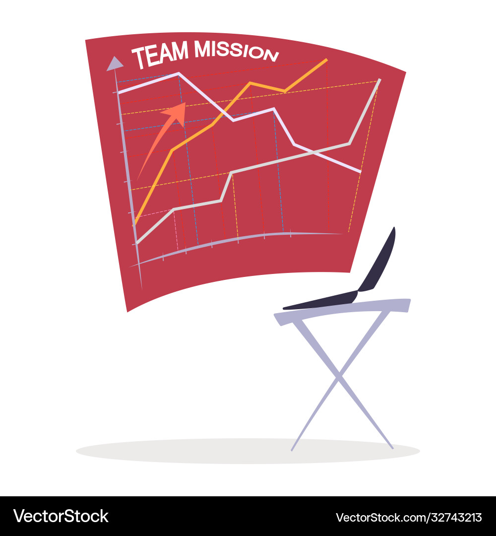Team mission report and computer device Vector Image