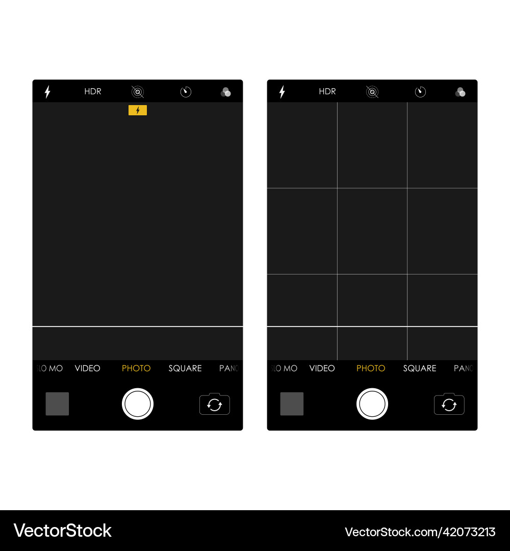User interface of camera viewfinder focusing User interface of camera viewfinder focusing Vector Image