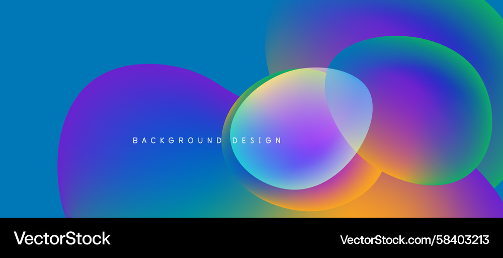 Vibrant abstract background overlapping colorful Vector Image