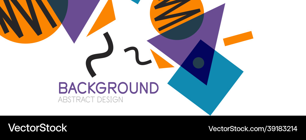Abstract background blocks lines triangles Vector Image