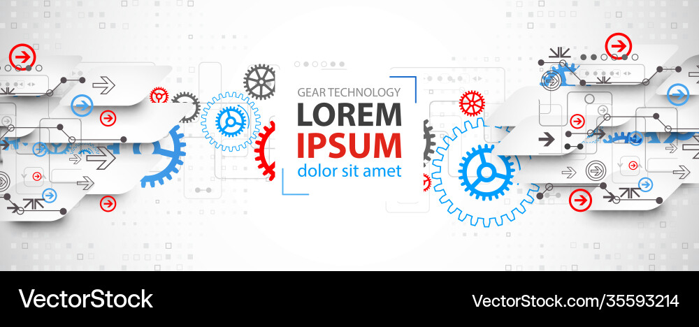 Abstract technological background with various Abstract technological background with various Vector Image