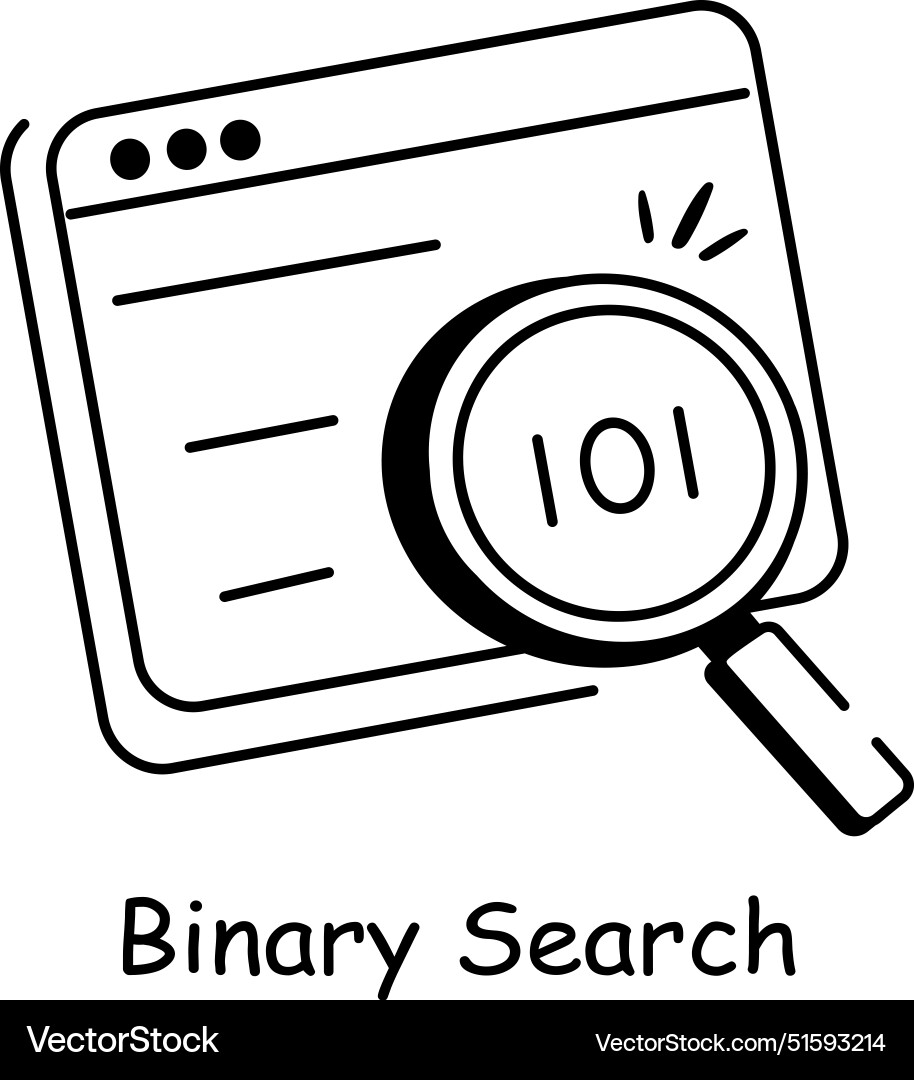 Binary search Vector Image