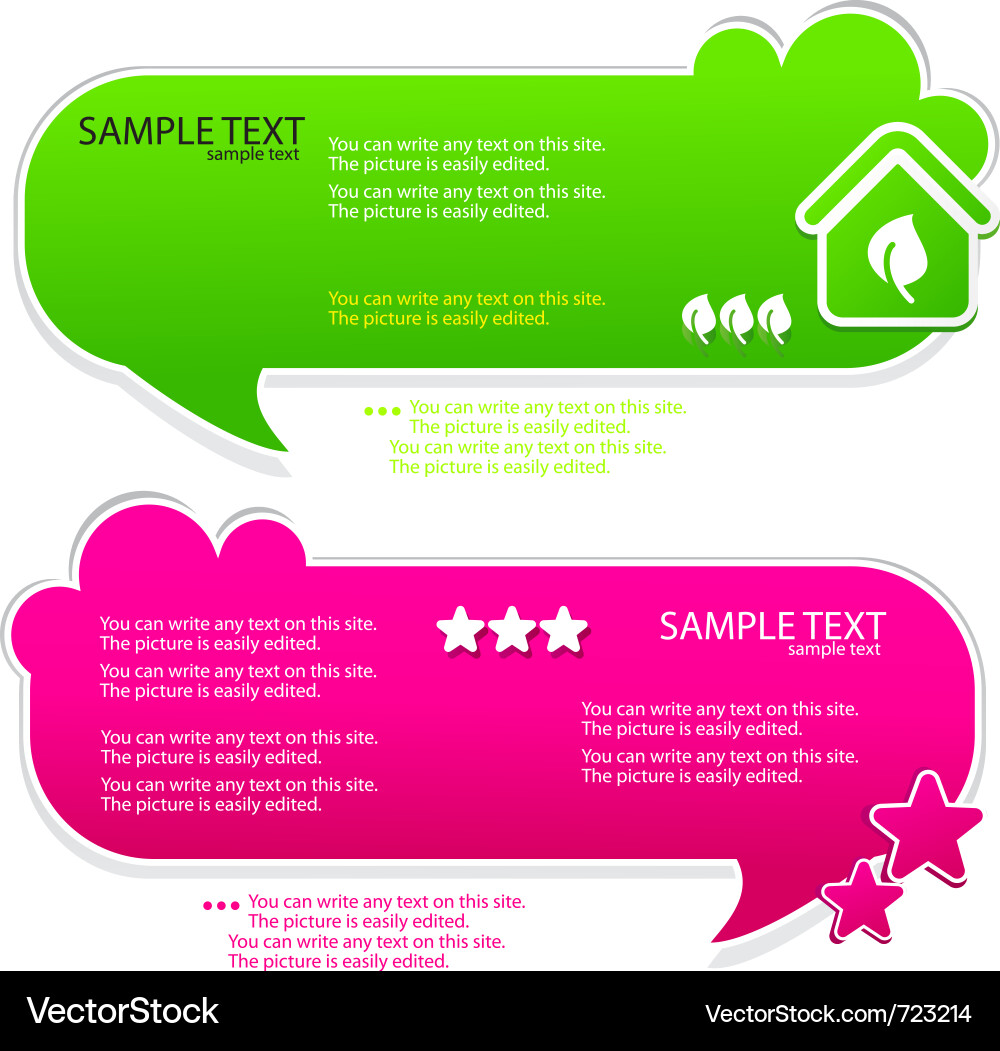 Colorful speech frame for text Vector Image