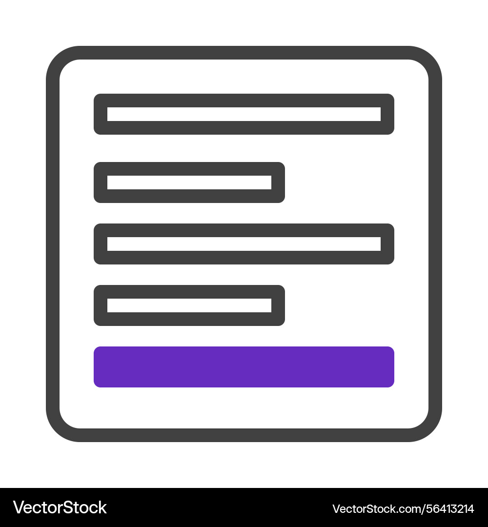 Digital interface icon representing data fields vector image