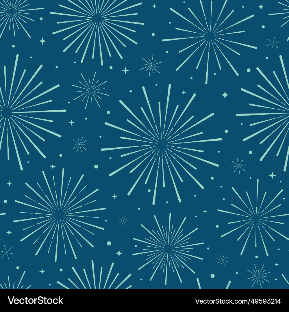 Firework seamless repeat pattern background Vector Image