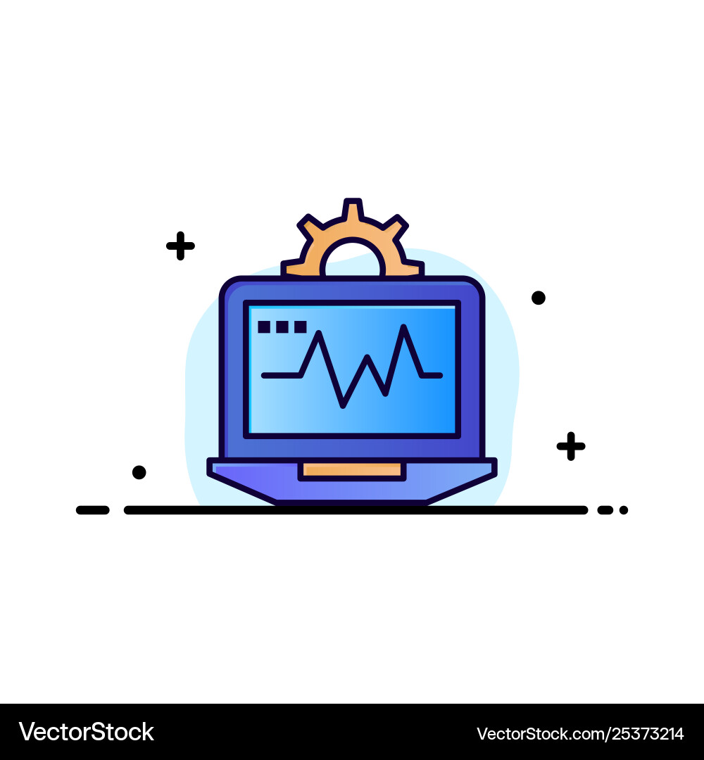 Laptop computer setting computing business flat Laptop computer setting computing business flat vector image
